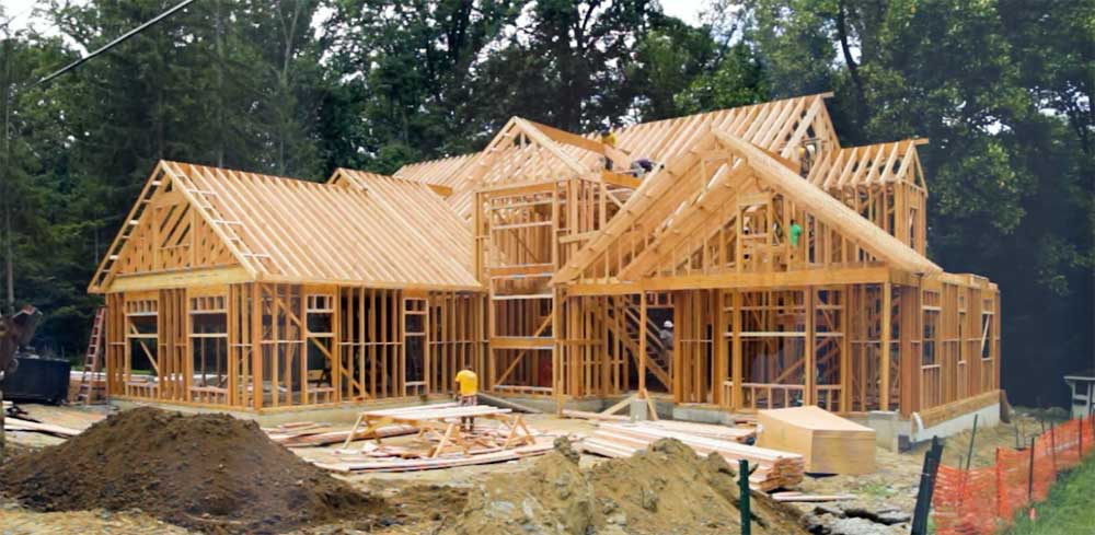 structural framing of a house
